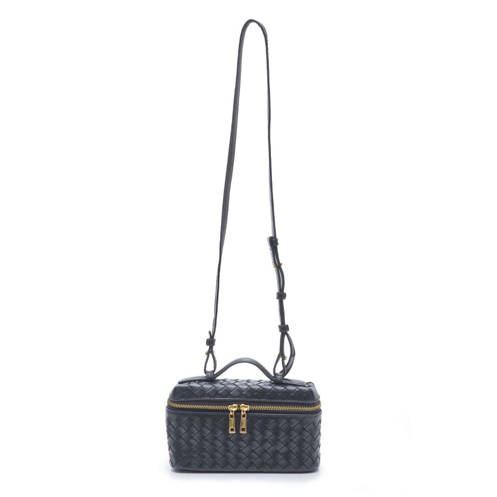 bolsa m|s box preta em couro trancado com ziper dourado§§§§§§§-1